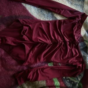 Maroon bodysuit